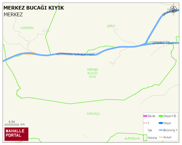 MERKEZ BUCAĞI KIYIK Köyü Haritası | Dağlar, Ovalar ve Akarsu Bilgileri