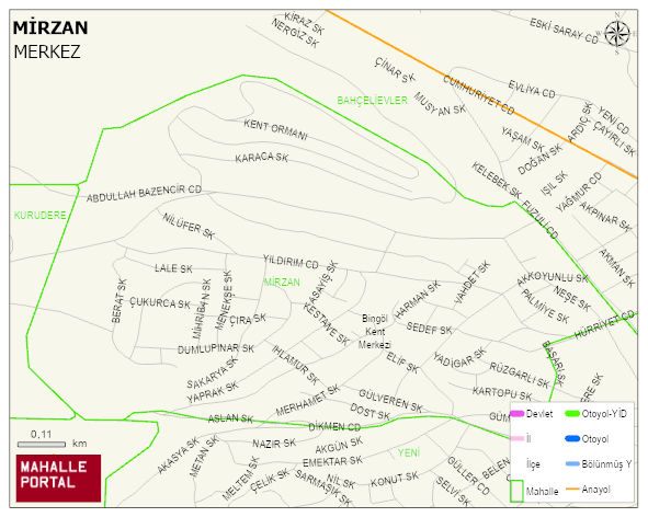 MİRZAN Mahallesi Haritası | İnteraktif Köy ve Mahalle Sınırları