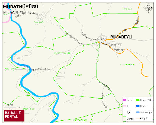 MURATHÜYÜĞÜ Mahallesi Haritası | İnteraktif Köy ve Mahalle Sınırları