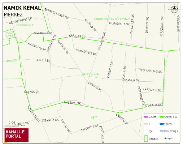 NAMIK KEMAL Mahallesi Haritası | Uydu Görüntüsü ve Harita Detayları