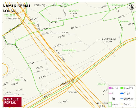 NAMIK KEMAL Mahallesi Haritası | Detaylı Köy ve Mahalle Görünümü