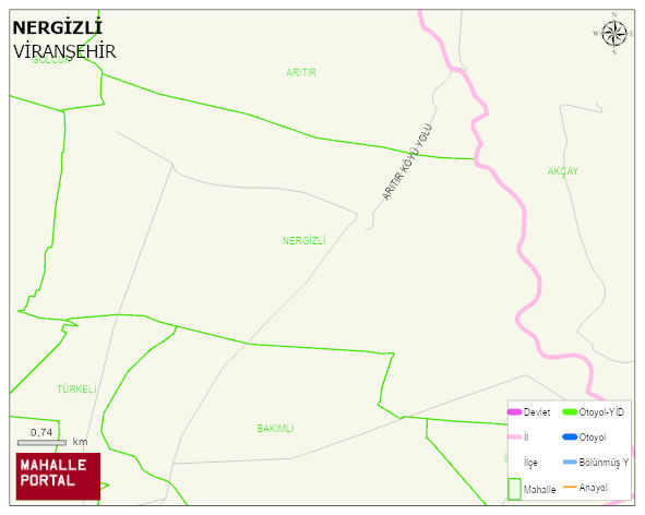 NERGİZLİ Mahallesi Haritası | Coğrafi Yapı ve Detaylı Haritası