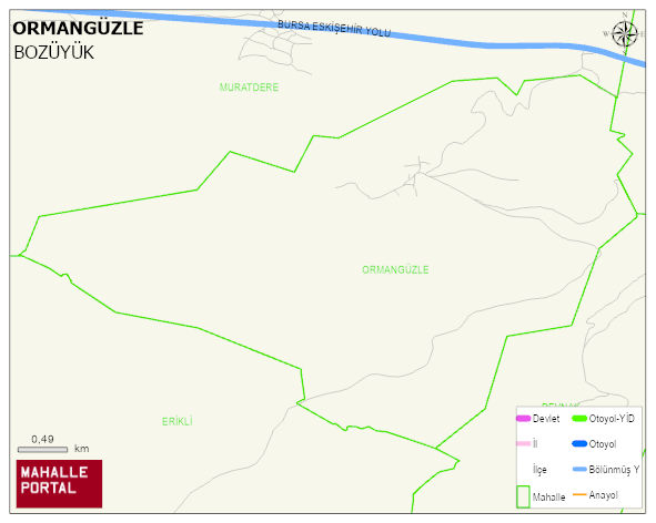 ORMANGÜZLE Köyü Haritası | Coğrafi Yapı ve Detaylı Haritası