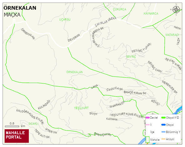 ÖRNEKALAN Mahallesi Haritası | Mahalle ve Köy Sınırı