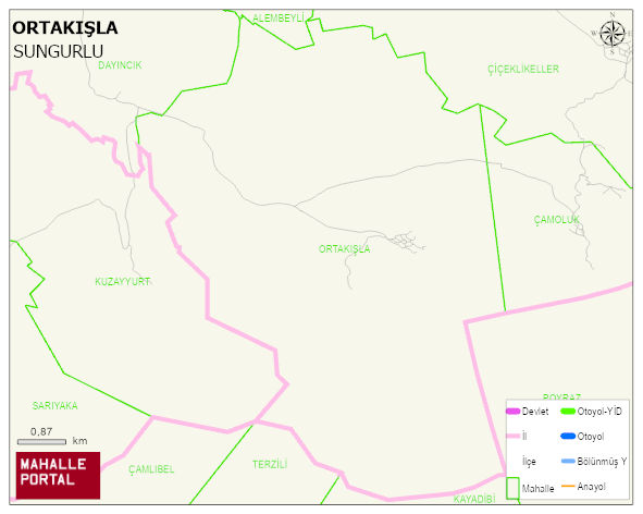 ORTAKIŞLA Köyü Haritası | Mahalle Sokak Haritası