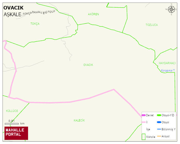 OVACIK Mahallesi Haritası | Mahalle ve Köy Sınırı