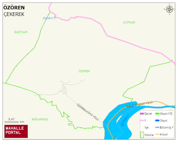 ÖZÖREN Köyü Haritası | İnteraktif Köy ve Mahalle Sınırları