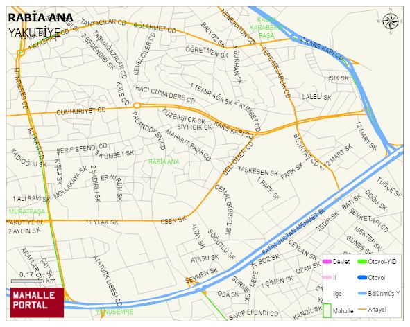 RABİA ANA Mahallesi Haritası | İnteraktif Köy ve Mahalle Sınırları