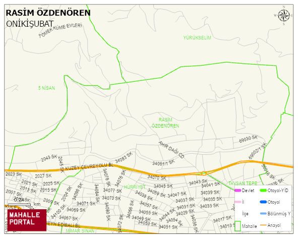 RASİM ÖZDENÖREN Mahallesi Haritası | Güncel Mahalle ve Köy Haritası