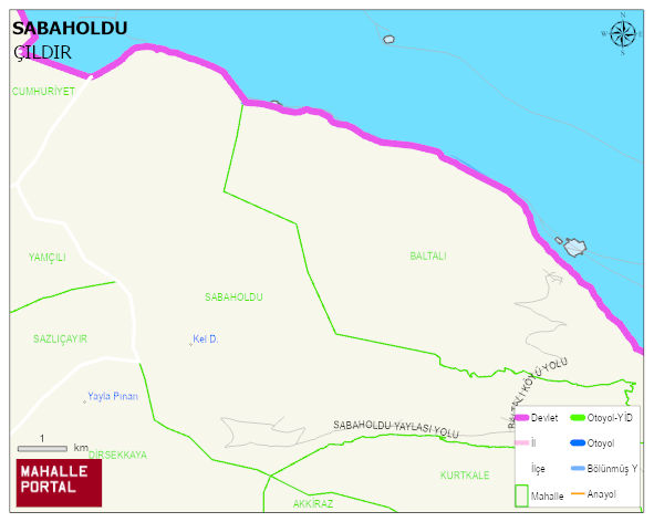SABAHOLDU Köyü Haritası | Detaylı Köy ve Mahalle Görünümü