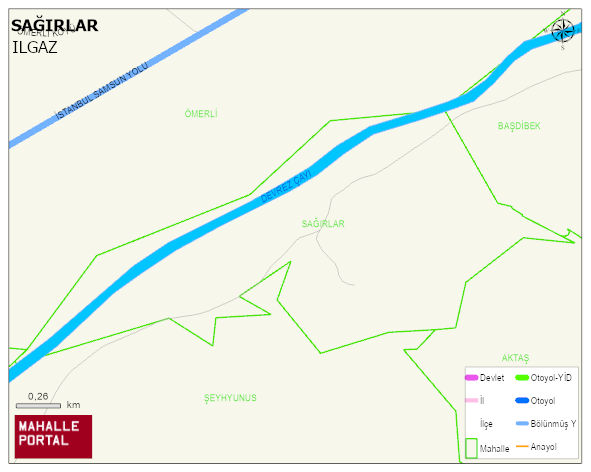 SAĞIRLAR Köyü Haritası | Sayısal Bölge Görünümü