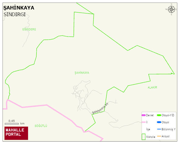ŞAHİNKAYA Mahallesi Haritası | İnteraktif Köy ve Mahalle Sınırları