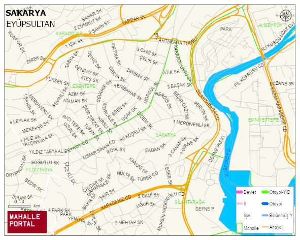 SAKARYA Mahallesi Haritası | İnteraktif Köy ve Mahalle Sınırları
