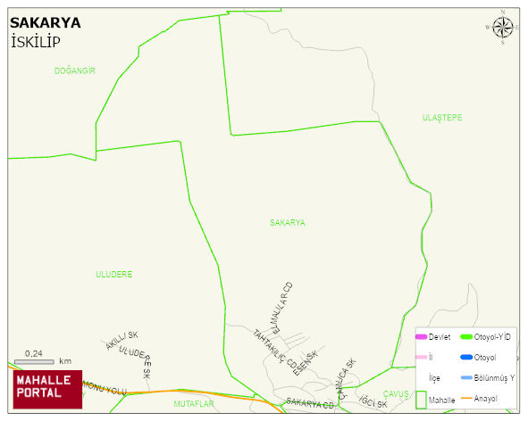 SAKARYA Mahallesi Haritası | Detaylı Köy ve Mahalle Görünümü