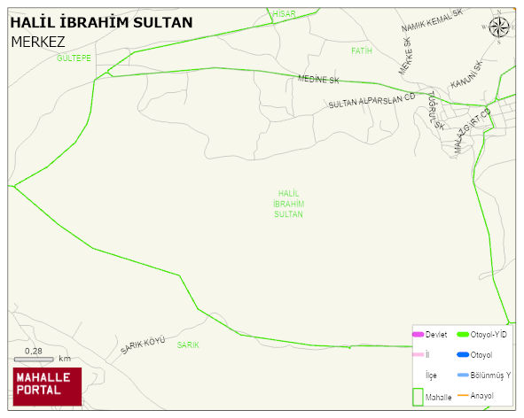 SALAR BELDESİ HALİL İBRAHİM SULTAN Mahallesi Haritası | Mahalle ve Köy Sınırı