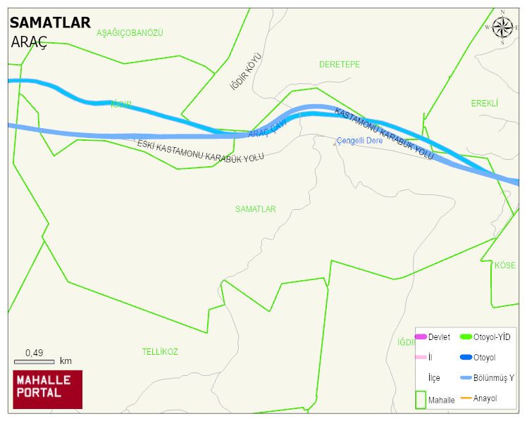 SAMATLAR Köyü Haritası | İnteraktif Köy ve Mahalle Sınırları