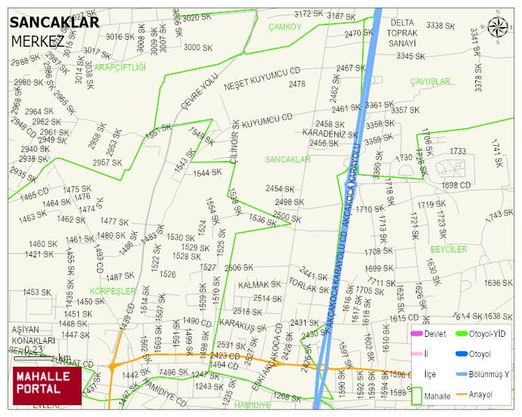 SANCAKLAR Mahallesi Haritası | Uydu Görüntüsü ve Harita Detayları