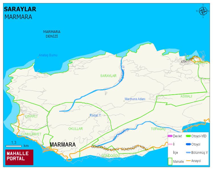 SARAYLAR Mahallesi Haritası | Uydu Görüntüsü ve Harita Detayları