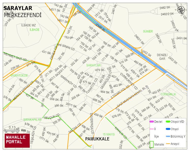 SARAYLAR Mahallesi Haritası | İnteraktif Köy ve Mahalle Sınırları