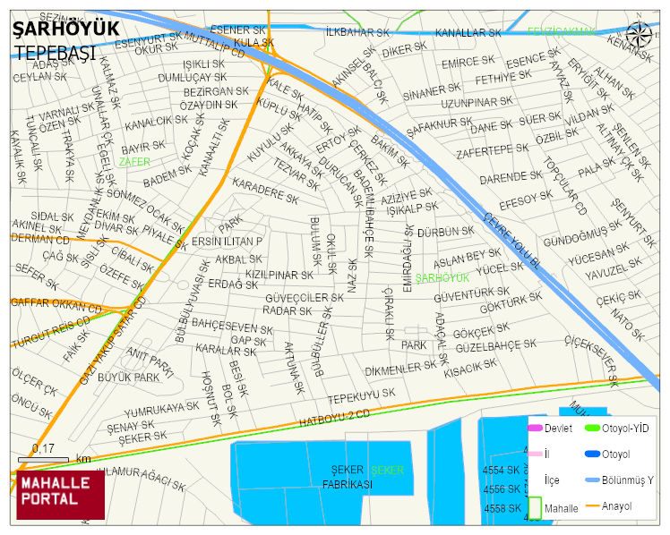 ŞARHÖYÜK Mahallesi Haritası | İnteraktif Köy ve Mahalle Sınırları