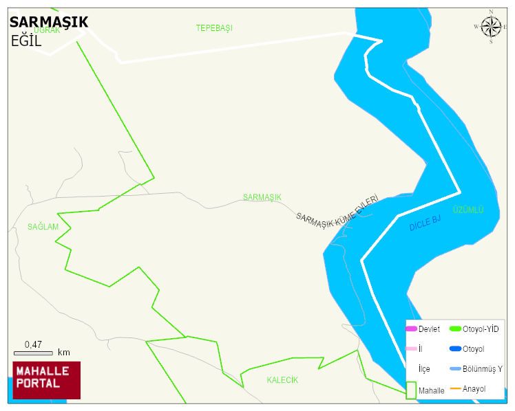 SARMAŞIK Mahallesi Haritası | Mahalle ve Köy Sınırı