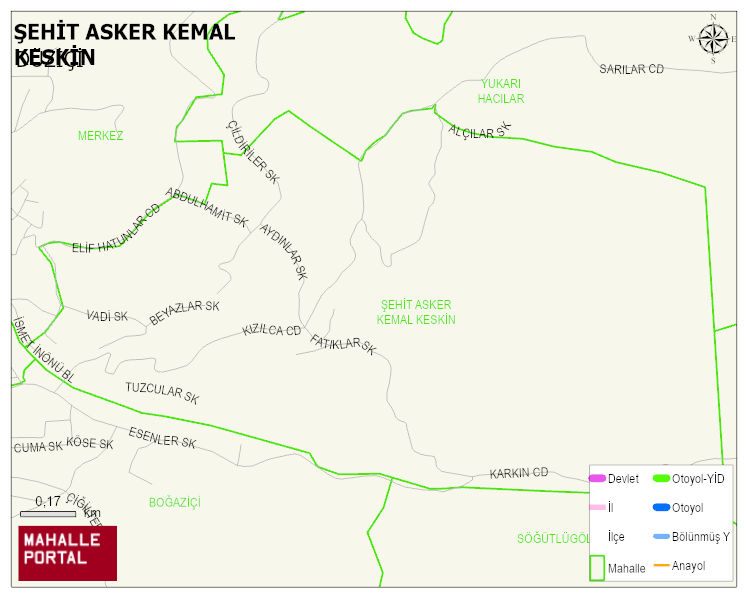 ŞEHİT ASKER KEMAL KESKİN Mahallesi Haritası | Güncel Mahalle ve Köy Haritası