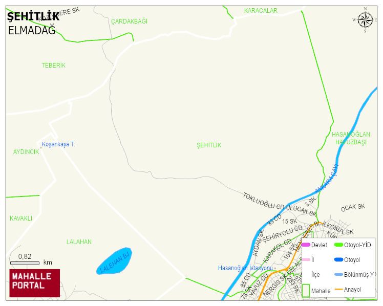 ŞEHİTLİK Mahallesi Haritası | Mahalle ve Köy Sınırı