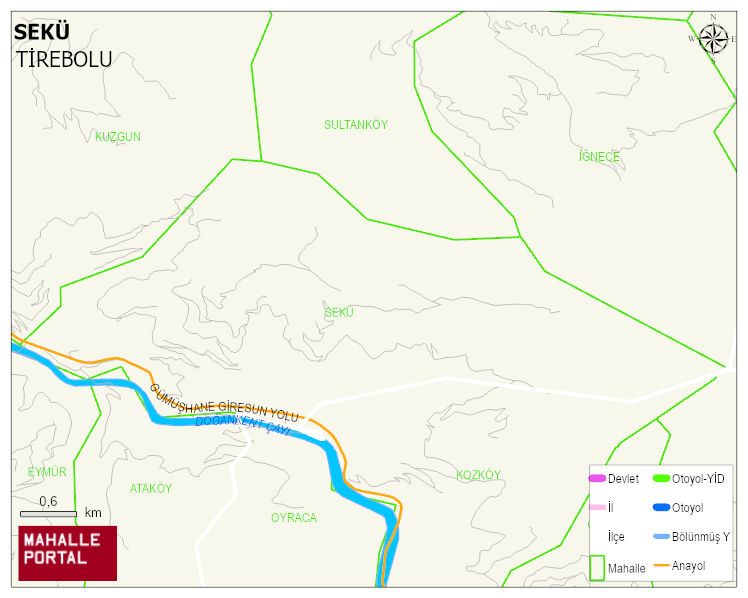 SEKÜ Köyü Haritası | Detaylı Köy ve Mahalle Görünümü