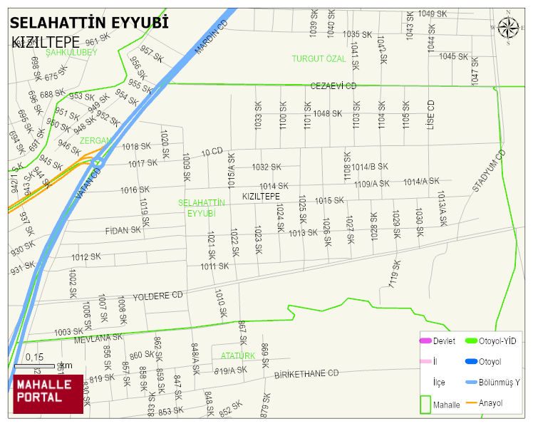 SELAHATTİN EYYUBİ Mahallesi Haritası | İnteraktif Köy ve Mahalle Sınırları