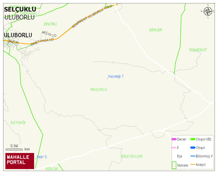 SELÇUKLU Mahallesi Haritası | Yükselti ve Doğa Özellikleri