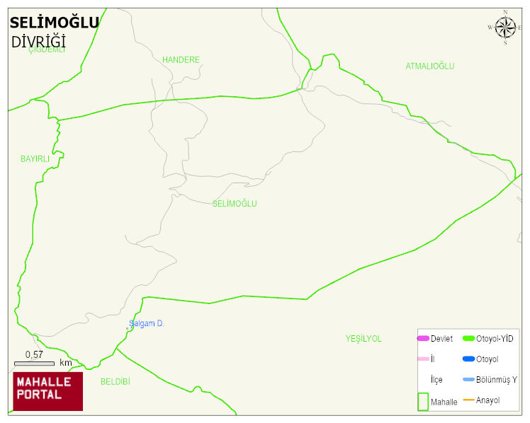 SELİMOĞLU Köyü Haritası | Mahalle ve Köy Sınırı