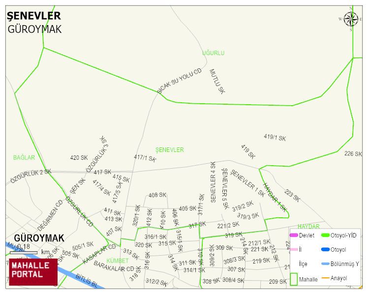 ŞENEVLER Mahallesi Haritası | Detaylı Köy ve Mahalle Görünümü