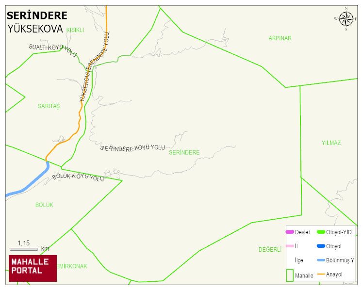 SERİNDERE Köyü Haritası | Detaylı Köy ve Mahalle Görünümü