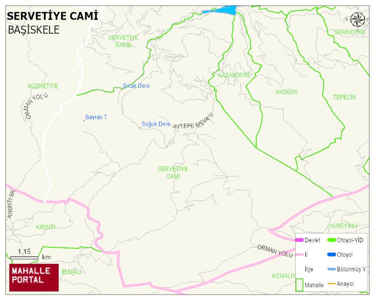 SERVETİYE CAMİ Mahallesi Haritası | Dağlar, Ovalar ve Akarsu Bilgileri