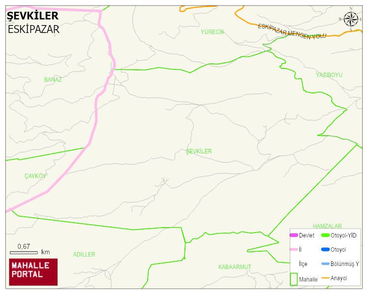 ŞEVKİLER Köyü Haritası | Mahalle Sokak Haritası