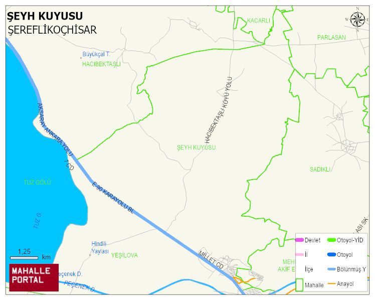 ŞEYH KUYUSU Mahallesi Haritası | Mahalle ve Köy Sınırı