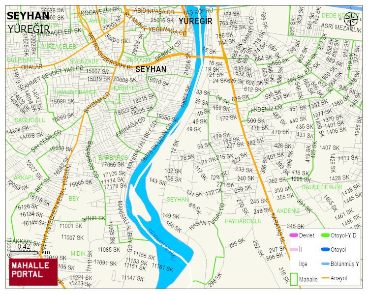 SEYHAN Mahallesi Haritası | İnteraktif Köy ve Mahalle Sınırları
