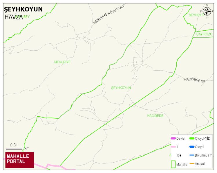 ŞEYHKOYUN Mahallesi Haritası | İnteraktif Köy ve Mahalle Sınırları