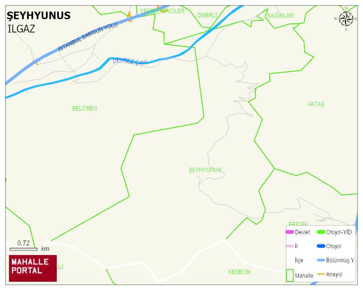 ŞEYHYUNUS Köyü Haritası | İnteraktif Köy ve Mahalle Sınırları