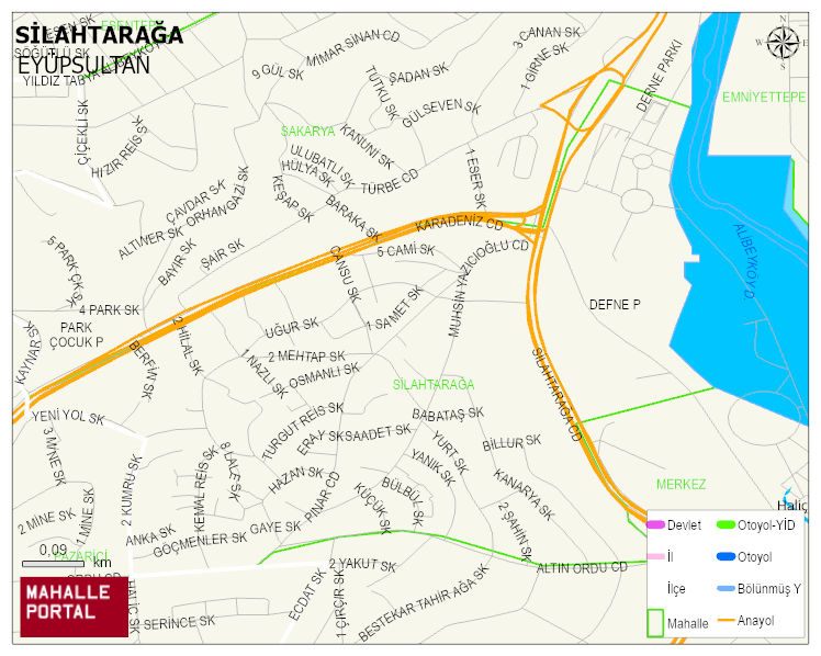SİLAHTARAĞA Mahallesi Haritası | Uydu Görüntüsü ve Harita Detayları
