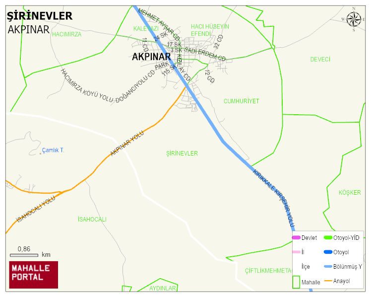 ŞİRİNEVLER Mahallesi Haritası | İnteraktif Köy ve Mahalle Sınırları