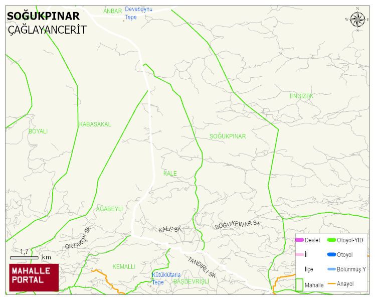 SOĞUKPINAR Mahallesi Haritası | Detaylı Köy ve Mahalle Görünümü
