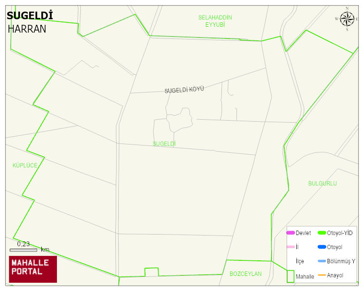 SUGELDİ Mahallesi Haritası | İnteraktif Köy ve Mahalle Sınırları