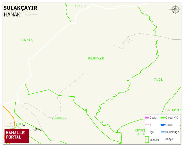 SULAKÇAYIR Köyü Haritası | Mahalle ve Köy Sınırı