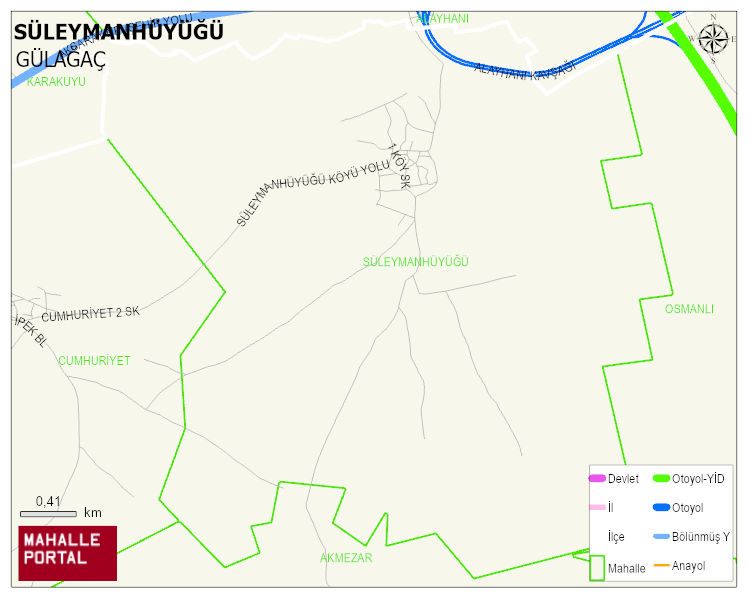 SÜLEYMANHÜYÜĞÜ Köyü Haritası | İnteraktif Köy ve Mahalle Sınırları