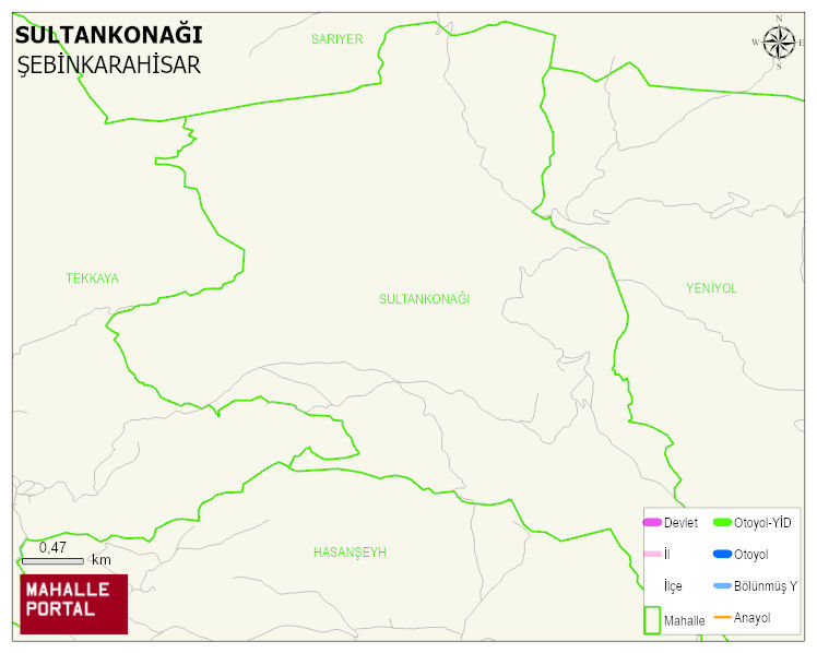 SULTANKONAĞI Köyü Haritası | Dağlar, Ovalar ve Akarsu Bilgileri