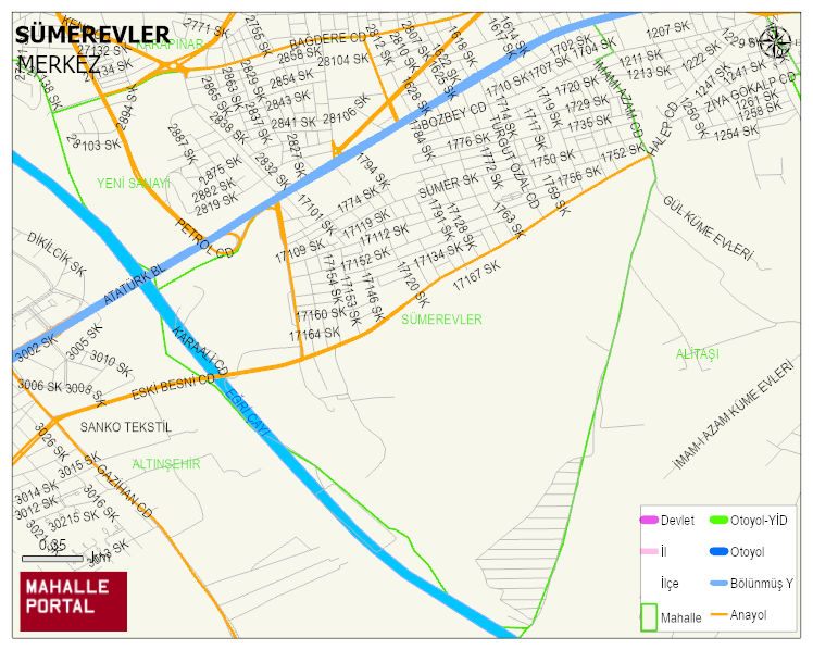 SÜMEREVLER Mahallesi Haritası | Güncel Mahalle ve Köy Haritası