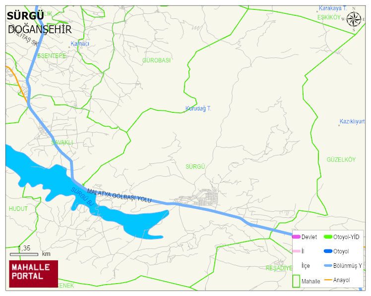 SÜRGÜ Mahallesi Haritası | İnteraktif Köy ve Mahalle Sınırları