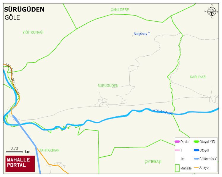 SÜRÜGÜDEN Köyü Haritası | Güncel Mahalle ve Köy Haritası
