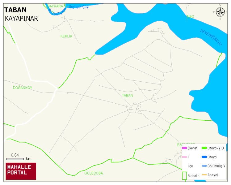 TABAN Mahallesi Haritası | İnteraktif Köy ve Mahalle Sınırları